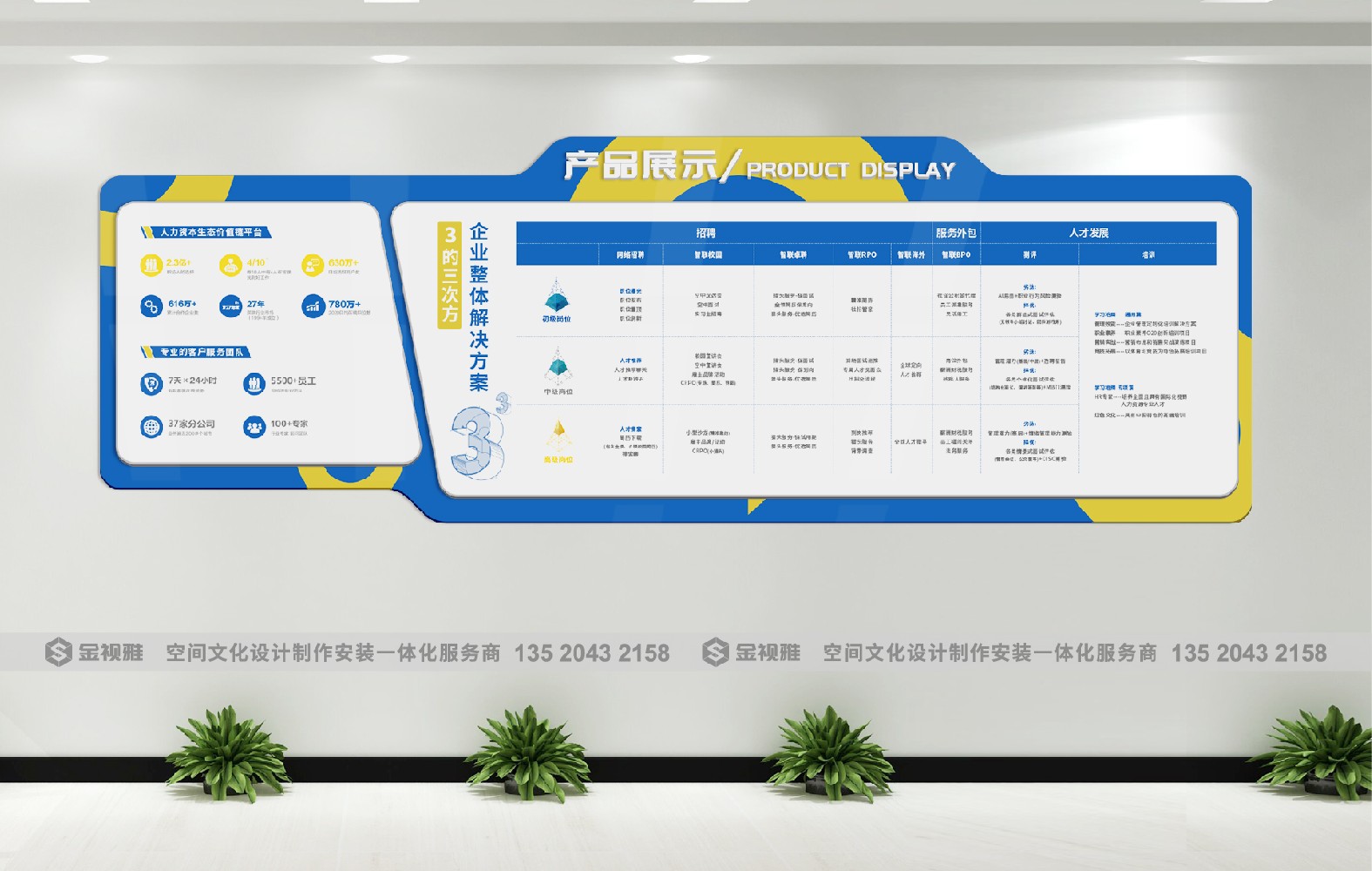 智联招聘文化墙设计制作